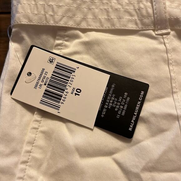 Lauren Ralph Lauren Belted Wide Leg Cropped High Waist Pants Flat Front Size 10 - Picture 7 of 7